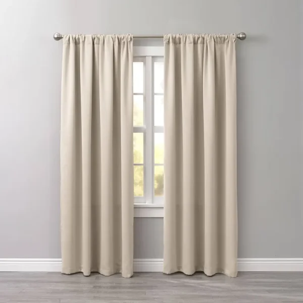 Wide Width BH Studio Room-Darkening Rod-Pocket Panel by BH Studio in Taupe (Size 54" W 84" L)