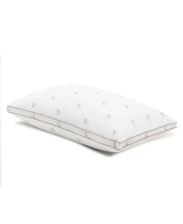 Calvin Klein Monogram Logo Density Collection Cotton Pillow, Standard/Queen - White