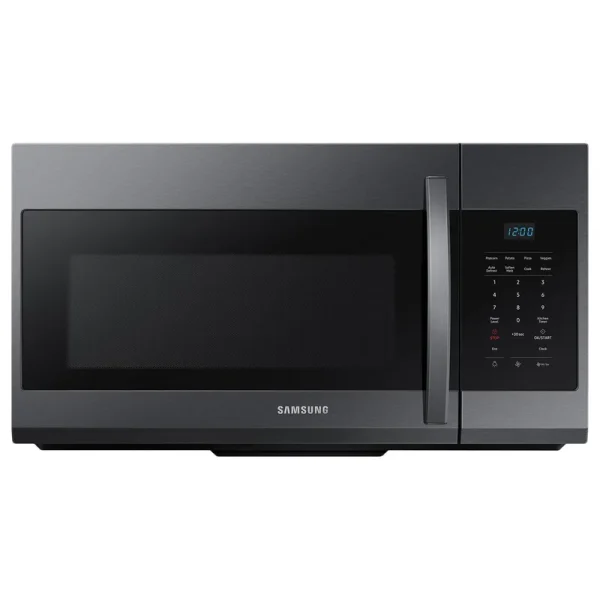 Samsung 1.7-cu ft Over-The-Range Microwave (Black Stainless Steel) | Me17r7021eg