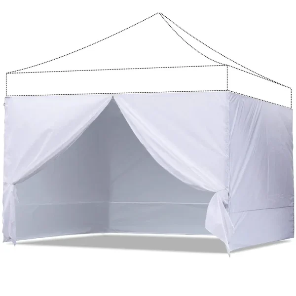 ABCCANOPY Side Wall 10x10, White (4 Walls Only, Not Including Frame and Top)