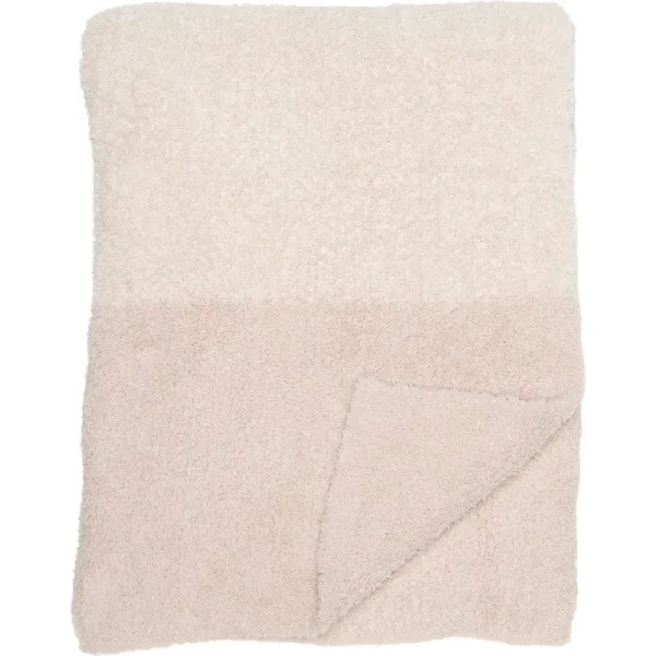 Barefoot Dreams Bedding | Barefoot Dreams Luxe Heathered Stripe Throw Blanket New Stone Pearl | Color: Red | Size: 45x60 | Lutedgems's Closet