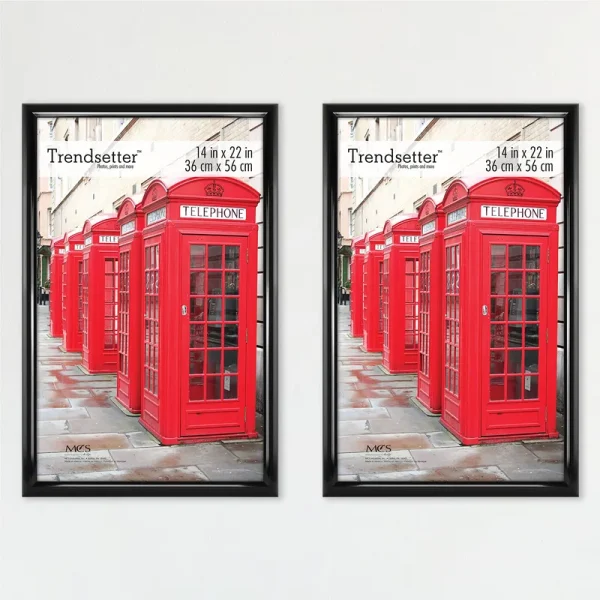 MCS Trendsetter 14x22 inch Poster Frame (2pk) Black (65751)
