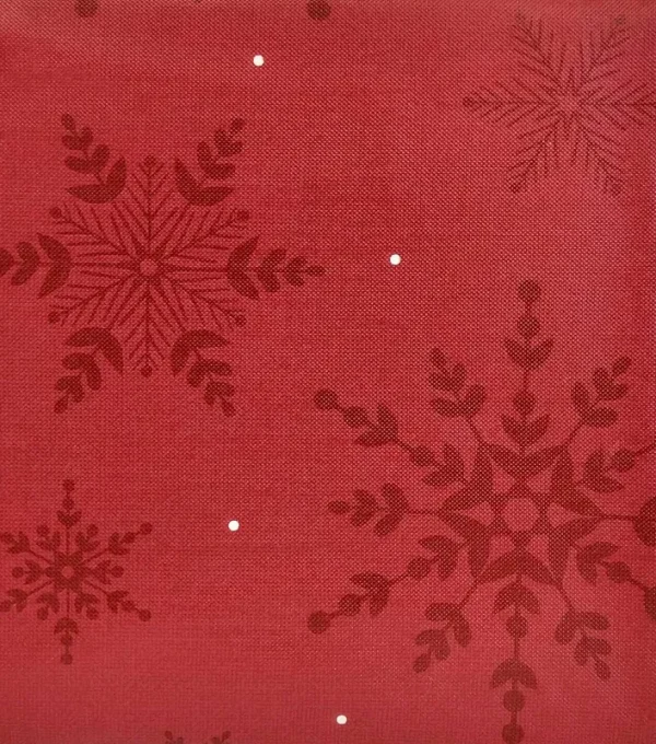 60" Christmas Snowflakes on Red Round Peva Tablecloth - Christmas Kitchen Decor & Entertaining - Seasons & Occasions