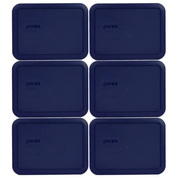 Pyrex 7210-PC Rectangle Dark Blue 3 Cup Storage Lid for Glass Dish 6