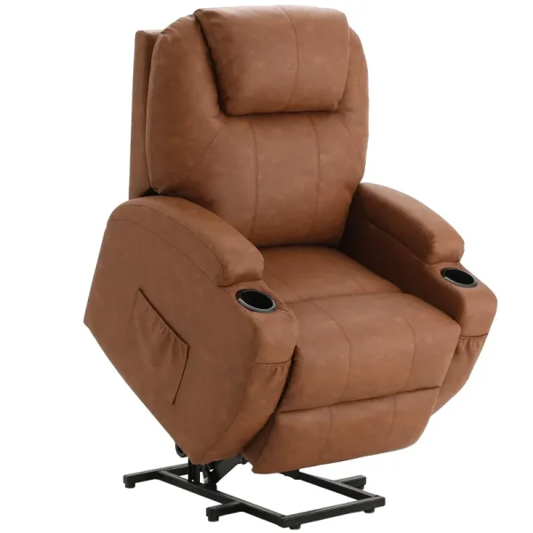 AECOJOY Power Lift Recliner Chair, Recliner Chair for Elderly with Massage and Heat, Brown