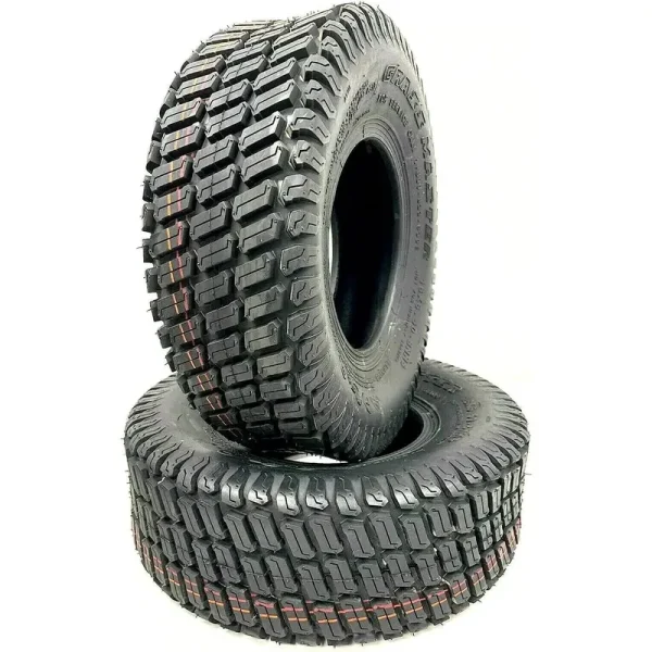Two 18x6.50 - 8 Lawn Mower Tractor Tires Tubeless Heavy Duty 18x650x8 18 650 8