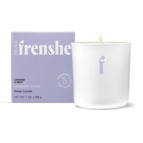 Being Frenshe Reset Candle with Essential Oils to Calm & Relax - Lavender Cloud - 7oz
