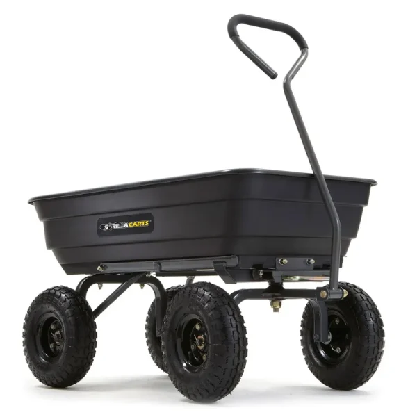Gorilla Carts Poly Garden Dump Cart with Easy to Assemble Steel Frame
