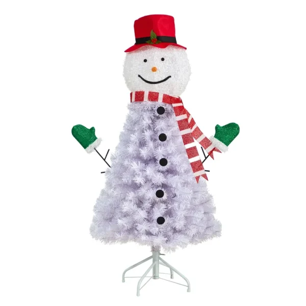 Nearly Natural 4ft. Snowman Artificial Christmas Tree with 234 Bendable Branches