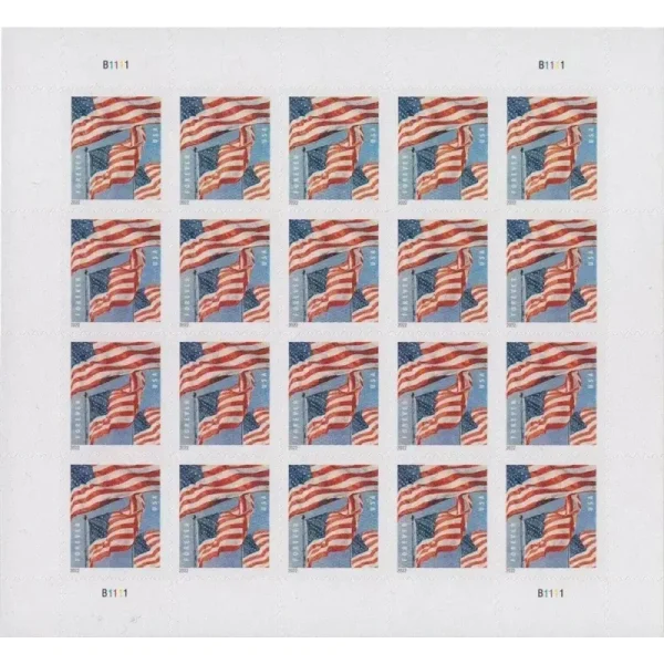 2022 U.S. Flag Forever Stamps - First-Class Postage Sheet