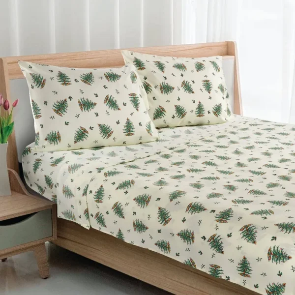 Spode Christmas Tree Sheet Set, Ivory, Full