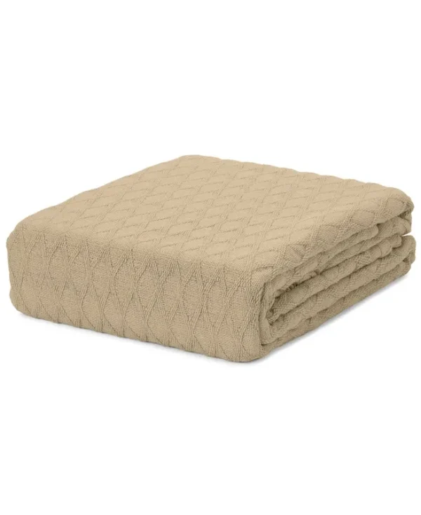 Lauren Ralph Lauren Classic 100% Cotton Blanket, Twin - Taupe