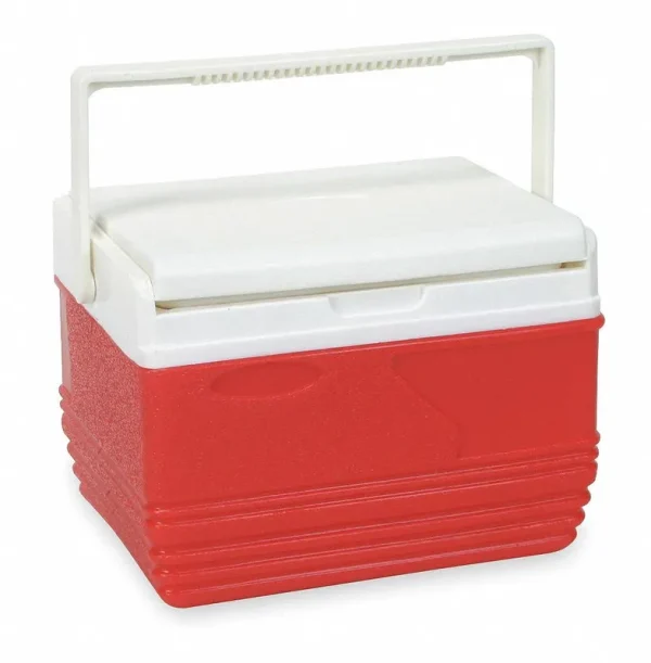 Personal Cooler,4.75 Quart,Red Zoro Select 4AAP8