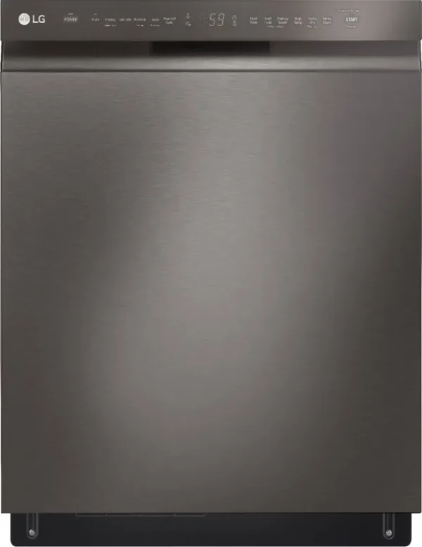 LG Front Control Dishwasher with QuadWash in Black Stainless Steel