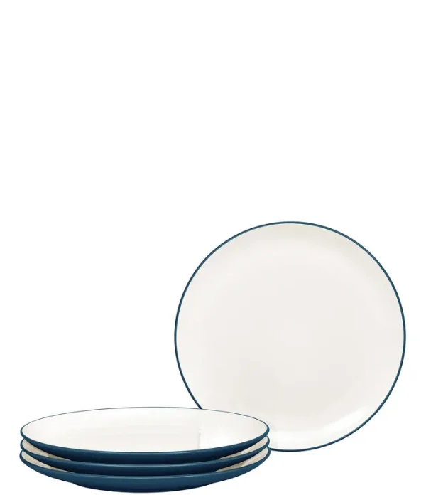 Noritake Colorwave Blue Set of 4 Coupe Salad Plates