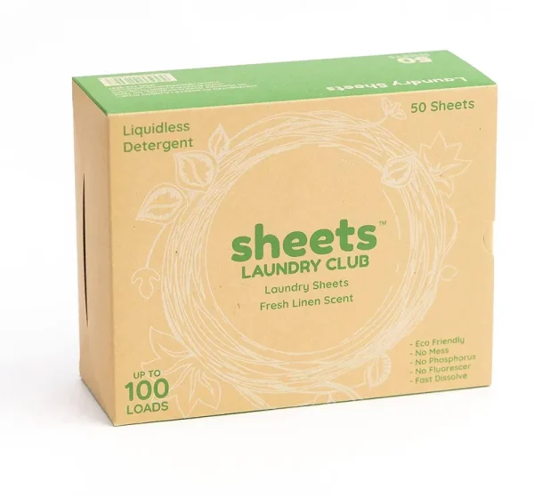 Sheets Laundry Club Laundry Sheets, Fresh Linen Scent - 50 sheets