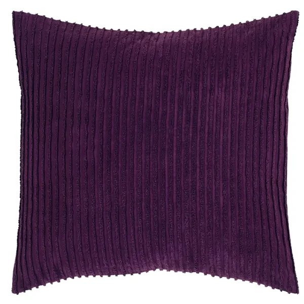 Better Trends Jullian Stripes Design 100% Cotton Euro Sham - Plum, Purple
