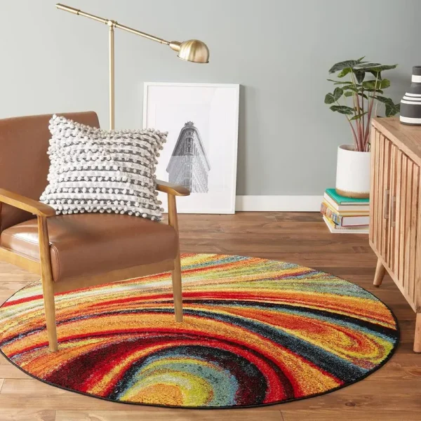Zipcode Design Peyton Multi-Colored Area Rug Rug Size: Round 5'2"