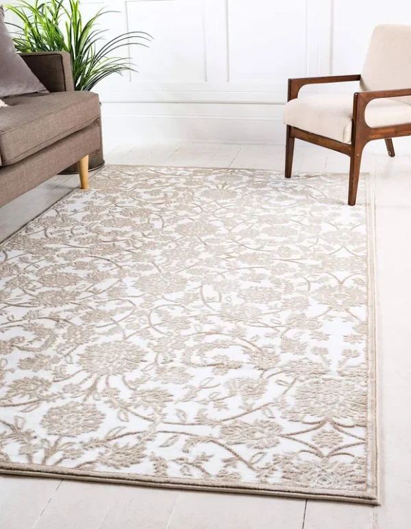 Unique Loom Taft Rushmore Rug, White, 5x8 ft