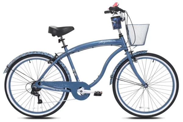 26" Margaritaville Coast Is Clear Cruiser Adult Bike, Blue/Gray