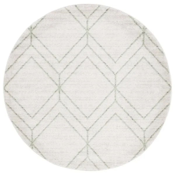 Jakes Geometric Ivory/Sage Area Rug Corrigan Studio Size: Round 6' x 6'