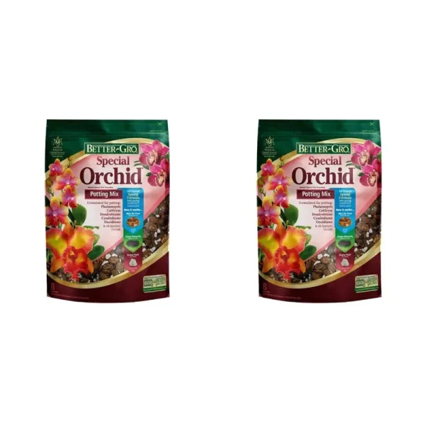 Sun Bulb Better-Gro Special Orchid Flower Potting Mix Garden Soil, 8 qt (2 Pack)