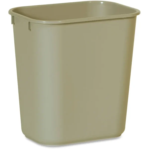 Rubbermaid Commercial Beige Deskside Plastic Wastebasket