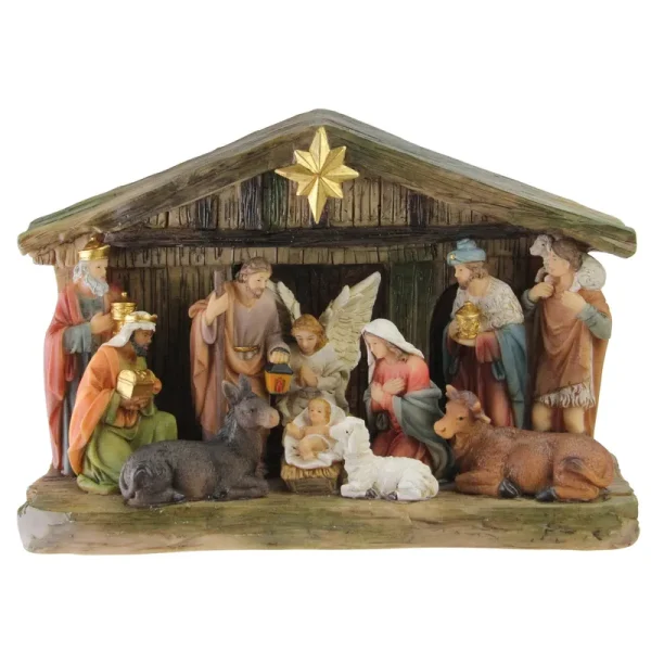 Northlight 9.5" Nativity Scene Christmas Tabletop Decoration with Color Changing LED Light