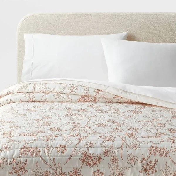 Full/Queen Satin Quilt Copper - Room Essentials