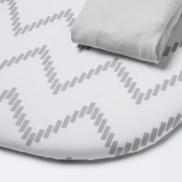 Cloud Island Jersey Bassinet Sheets Gray Chevron & Solid Gray 2 ct | Target
