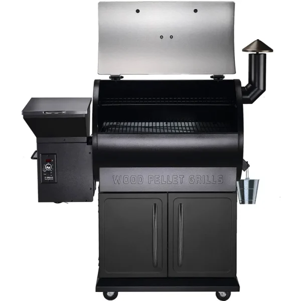 Z Grills 693 Sq in Pellet Grill and Smoker with Cabinet Storage ZPG-700E, Stainless Steel