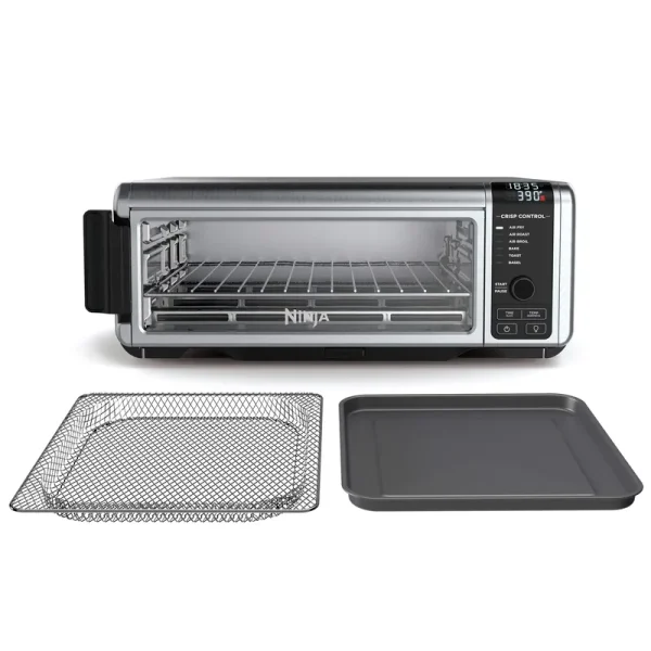 Ninja Foodi 6 - in - 1 Digital Air Fry Oven, Air Fryer, Convection Oven, Toaster, with Digital Crisp Control Technology, Compact Size, Stainless, SP080