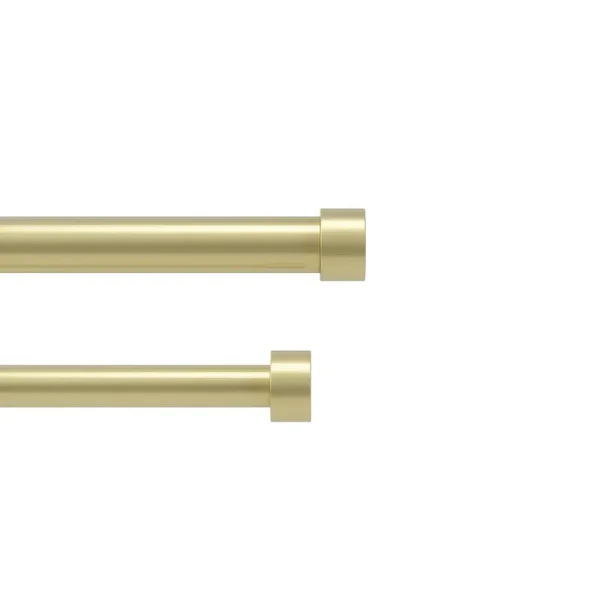 Cappa Drapery Solutions Double Curtain Rod Umbra Size: 66" - 120", Finish: Brass