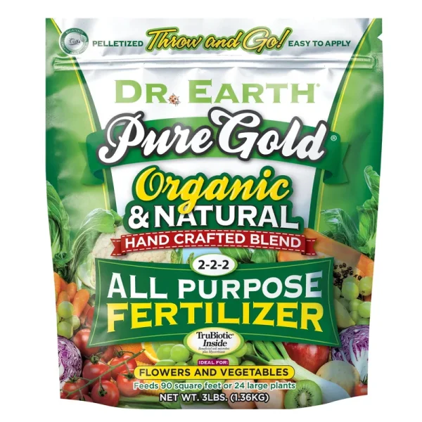 Dr. Earth Fertilizer, Pure Gold, All Purpose - 3 lbs (1.36 kg)