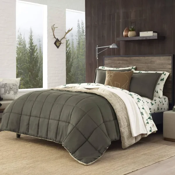 Eddie Bauer King Sherwood Comforter Set Green