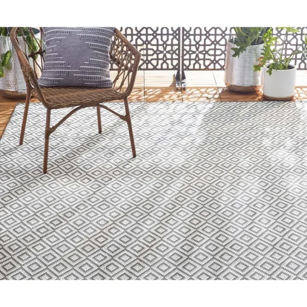 Home Dynamix Tripoli Lydia Indoor / Outdoor Area Rug - 3'7"x5'2" - Gray/Cream