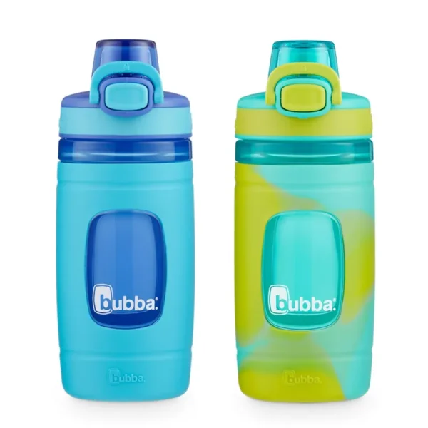 Bubba Flo Kid's 16 oz. Water Bottle 2-Pack Island Teal Wash/Pool Blue