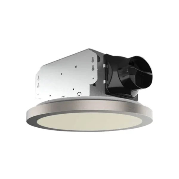 Utilitech Magnetic LED Fan 1.5-Sone 90-CFM Brushed Nickel, Matte Black, and Brushed Gold Decorative Lighted Bathroom Ventilator Fan Energy Star