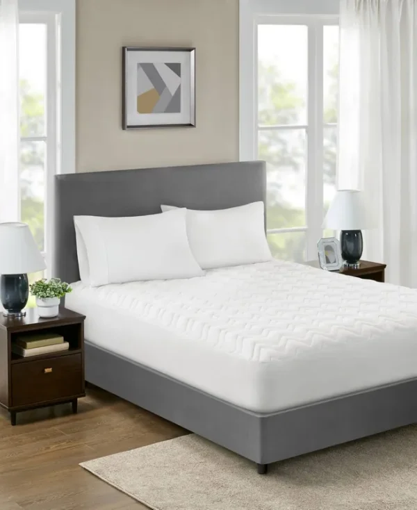 Home Design Easy Care Classic Mattress Pads, King, Created for Macy's - White