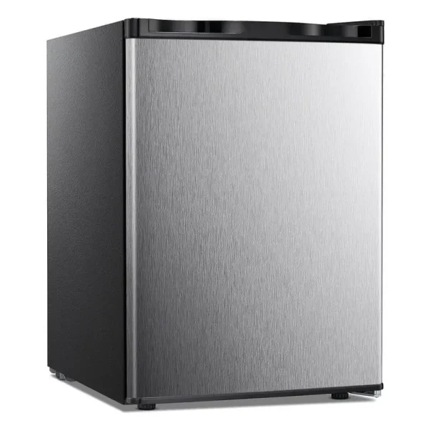 KNDKO 2.6cu.ft Upright Freezer, Mini Freezer with Reversible Single Door, Removable Shelves, Adjustable Thermostat for Home/Kitchen/Office, Silver