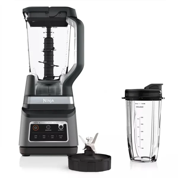 Ninja Professional Plus DUO Blender, 1400 W, 2 Auto - IQ Programs for Smoothies, Nutrient Extraction, 72 oz* Total Crushing Pitcher & (1) 24 oz to - Go Cup, Black, BN750