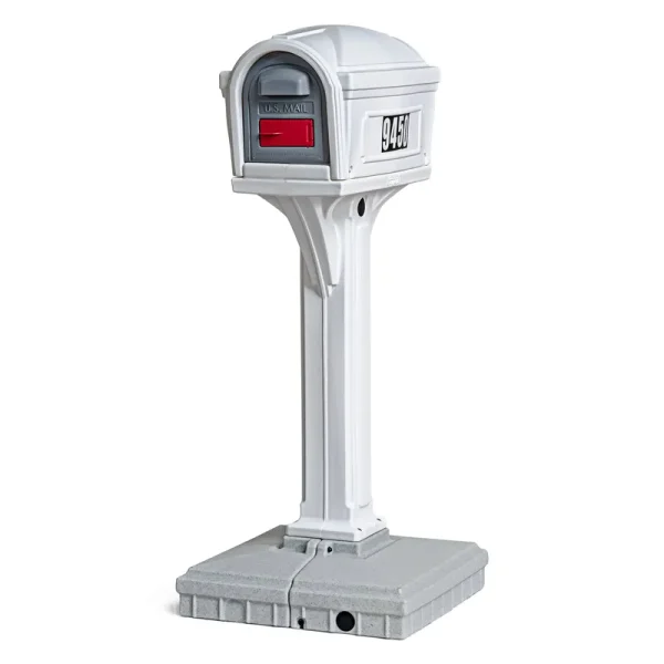 Dig-Free Easy Up Classic Mailbox White