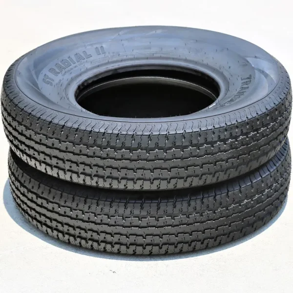 Pair of 2 Transeagle ST Radial II Steel Belted ST205/75R14 205/75R14 105/101 L D 8 Ply Trailer Tires