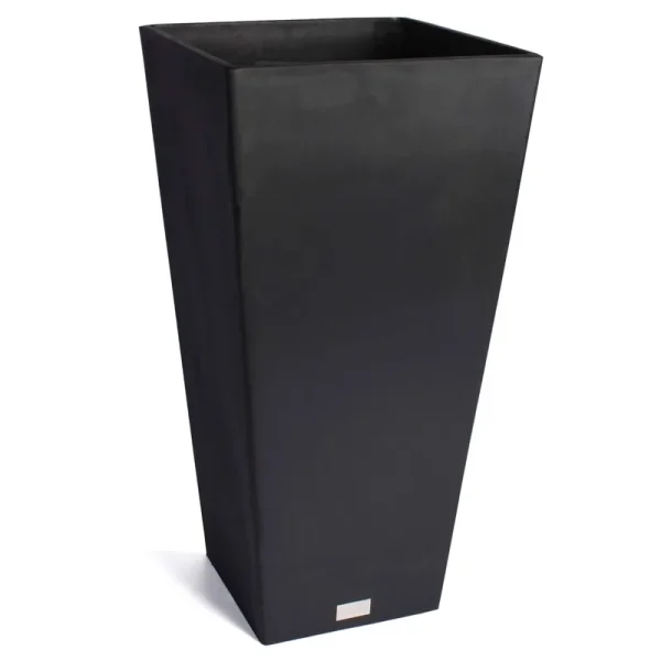 Veradek V-Resin Taper Tall Planter - Black - 30 in.