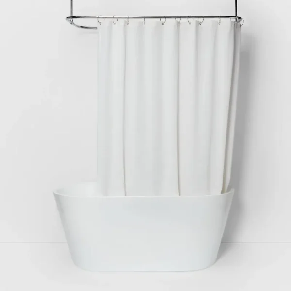 Made by Design Basket Weave 71 x 71 Shower Liner Winter, White