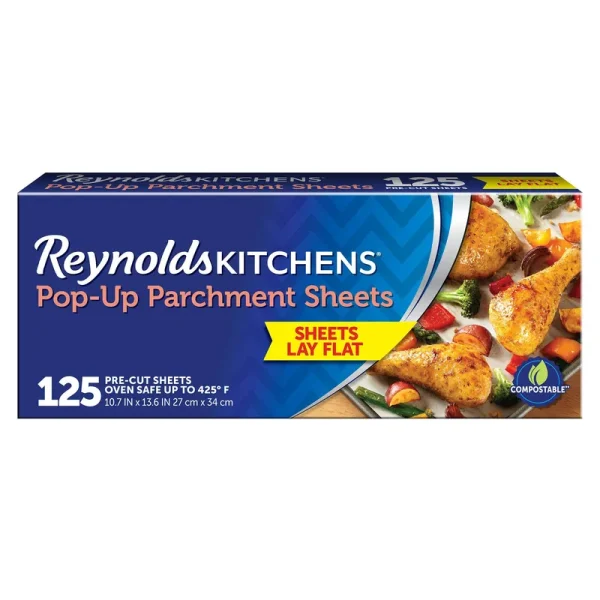 Reynolds Kitchens Parchment Sheets, Pop-Up, Pre-Cut - 125 sheets