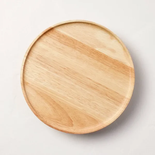 10" Wooden Pedestal Lazy Susan Natural - Hearth & Hand with Magnolia