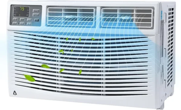 12000btu Window Air Conditioner with Wi - Fi Enabled, Remote Control, Cooling up to 550sq.ft, 115v Wall Mounted Window Ac Units for Rooms, Dehumidifier, Fan, Reusable Filter