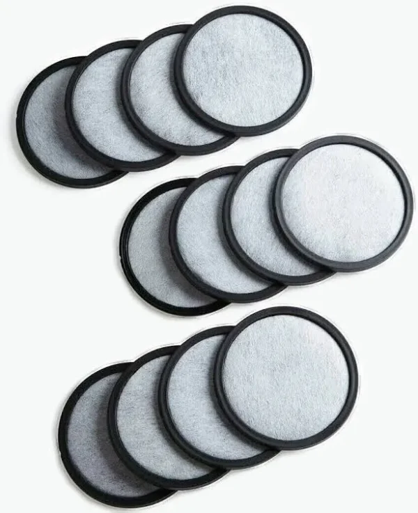 Premium Replacement Charcoal Water Filter Disks for Mr. Coffee Machines - 12 Pack