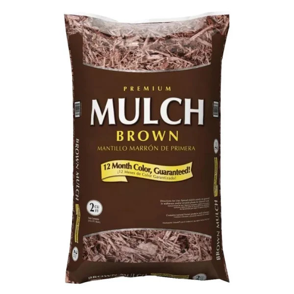 Lowe's Premium 2-cu ft Brown Mulch - Controls Moisture, Safer for Pets - 1-Year Color Guarantee | BRWN2L